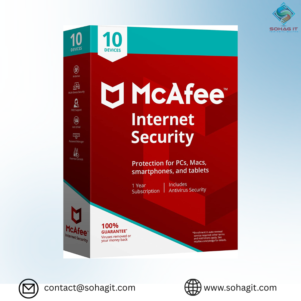 McAfee Total Protection 1 Year – 10 Devices | Global License